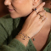 Bracelet plaque or samuel crepuscule personnalisable